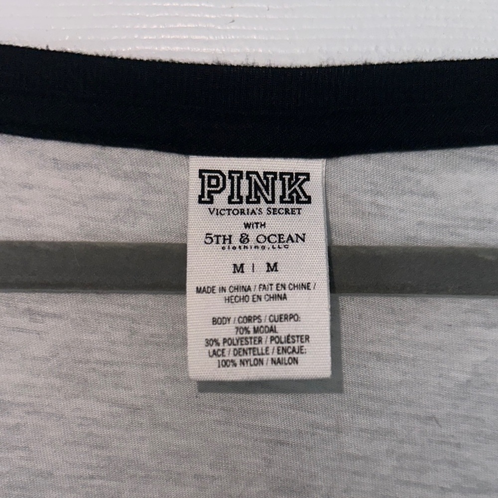 PINK Victoria’s Secret Gray and Black White Sox Graphic Tee - Picture 2 of 3